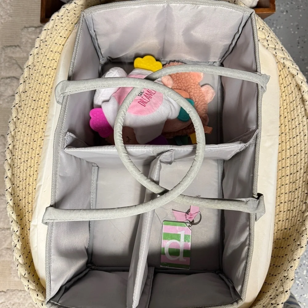 Gray Baby Diaper Caddy